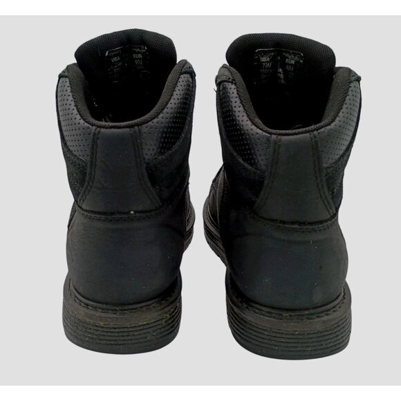 Wolverine Mens Hellcat Black Leather Work & Safety Boots Size 7.5 Med Wedge Sole - Picture 5 of 8